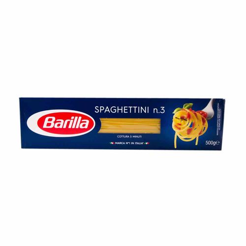 Fideos Barilla Largos De Sémola Spaghettini N°3 500 Gr