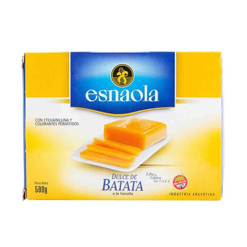 Dulce De Batata Esnaola Con Vainilla 500 Gr