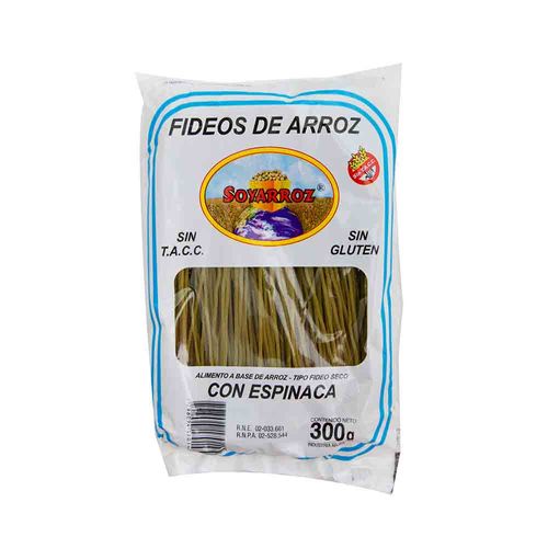 Fideos Soy Arroz Espinaca 300 Gr