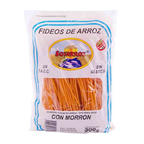 Fideos Soy Arroz Morrón 300 Gr