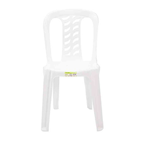 Silla Plastica Garden Life Bistro Respaldo Alto Blanca 1 Unidad