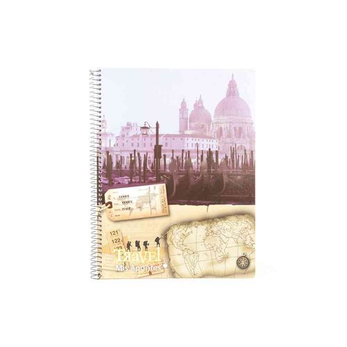 Cuaderno Apuntes Tapa Flexible Travel 80 Hojas Cuadriculado