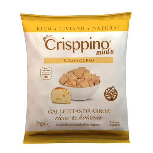 Galletitas Snack Mini Queso Crisspino 50 Gr