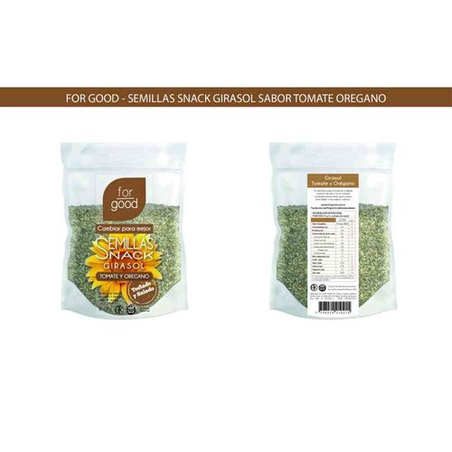 Semillas De Girasol For Good Saborizado Tomate Y Oregano 120 Gr