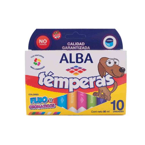 Tempera Alba Colores Surtidos  10 U