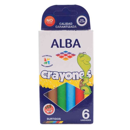 Crayones De Cera Alba 6 Unidades