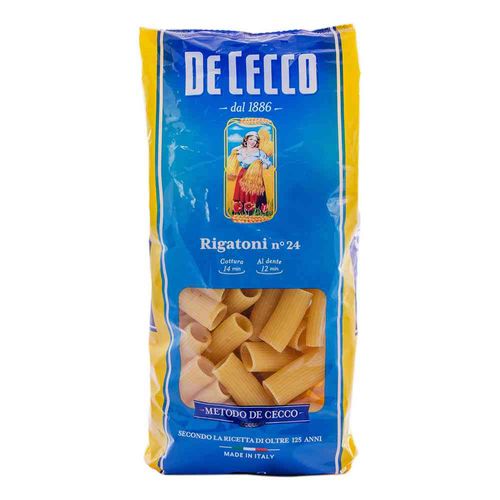 Fideos Rigatoni De Cecco 500 Gr