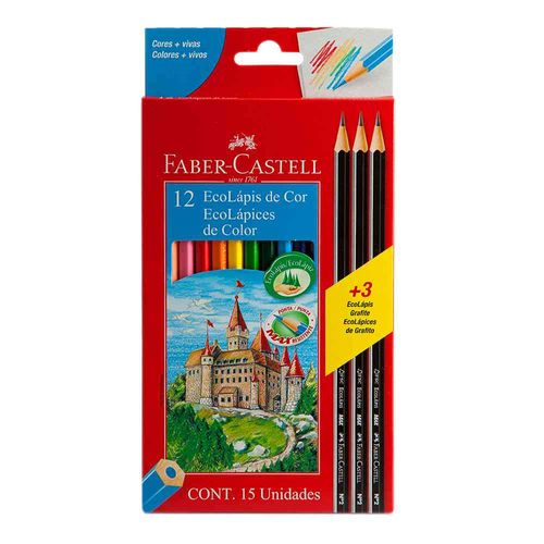 Lapices De Colores Faber Castell X 12 U    3 Grafitos Gratis