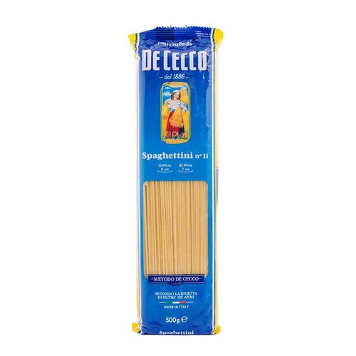 Fideos Spaghettini De Cecco 500 Gr