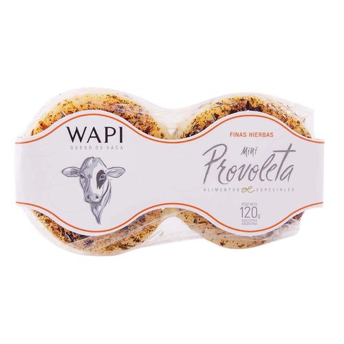 Queso Provoleta Wapi Mini Con Finas Hierbas 120 Gr