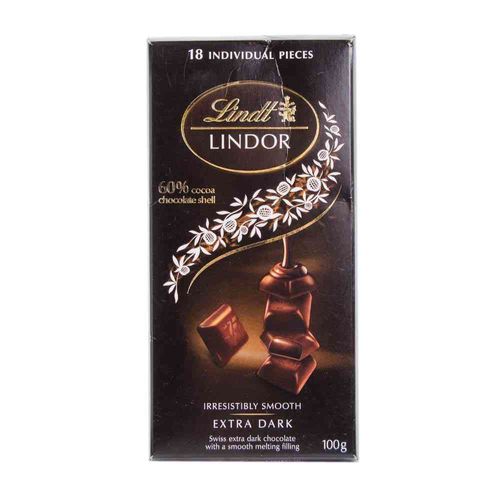 Chocolate Lindt 60% Cocoa Chocolate Shell 100 Gr