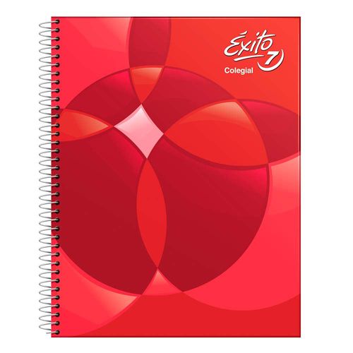 Cuaderno Espiral éxito Colegial Polipropileno Rojo Rayado 60 Hojas X 1 Un