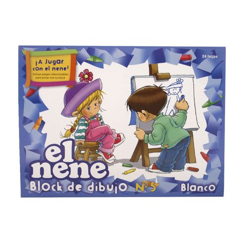 Block El Nene Dibujo Blanco N5 24 Hojas