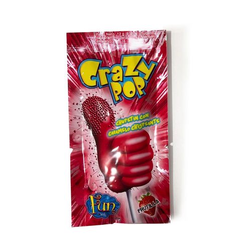 Chupetin Crazy Pop Frutilla X 12 Gr