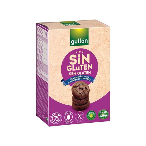 Galletas Chocolate Mini Chips Sin Gluten Gullon 200 Gr