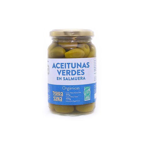 Aceitunas Terrasana Verdes Orgánicas 400 Gr