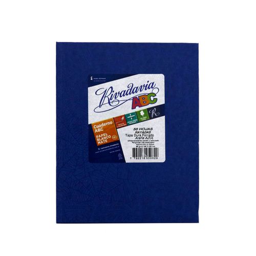 Cuaderno Abc Rivadavia Azul 50 Hojas Rayado