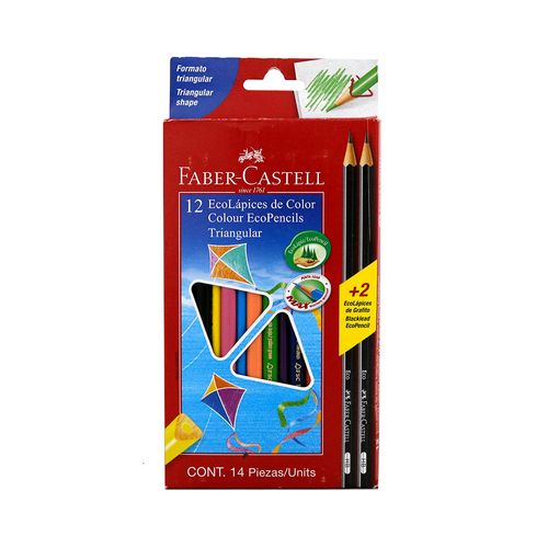 Lápices De Colores Faber Castell 12 U  2  Ecolapices De Grafico