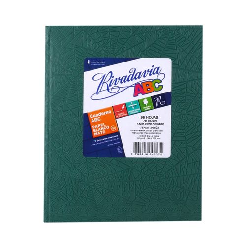 Cuaderno Abc Rivadavia  Verde  98 Hojas