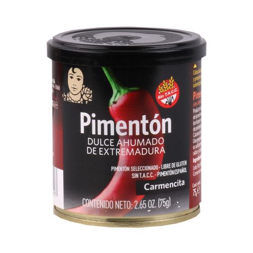 Pimenton Dulce Ahumado Carmencita En Lata Sin Tacc 75 Gr