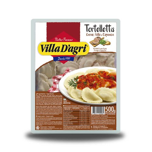 Tortellettis Con Pollo-carne Y Verdura Villa Dá Gr 500 Gr