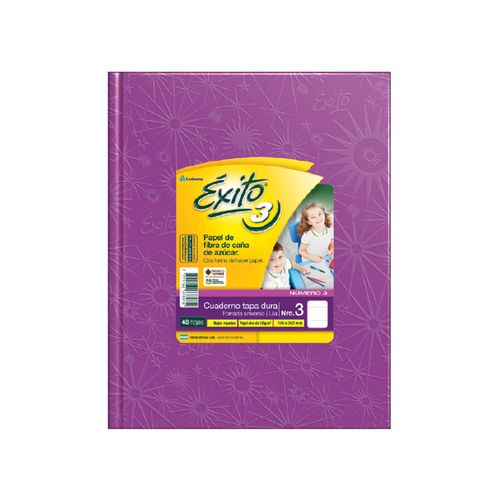 Cuaderno Rayado Lila Nº3 éxito 48 Hojas