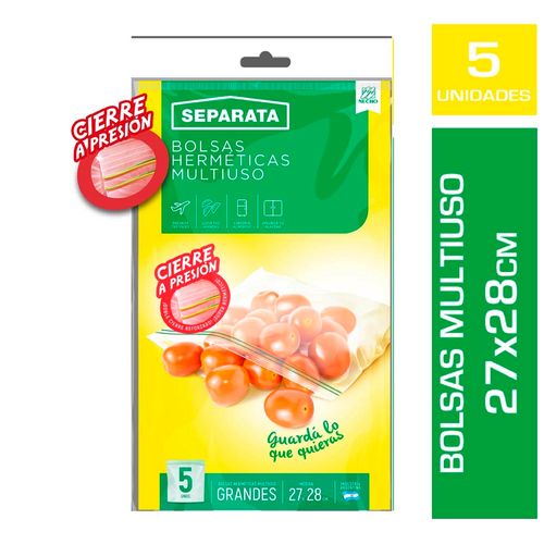 Bolsa Con Cierre A Presión  27x28 X 5 U Separata