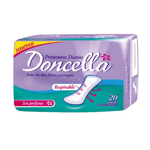 Protectores Diarios Doncella-anatomicos-sin Desodorante-bsa-un.-20