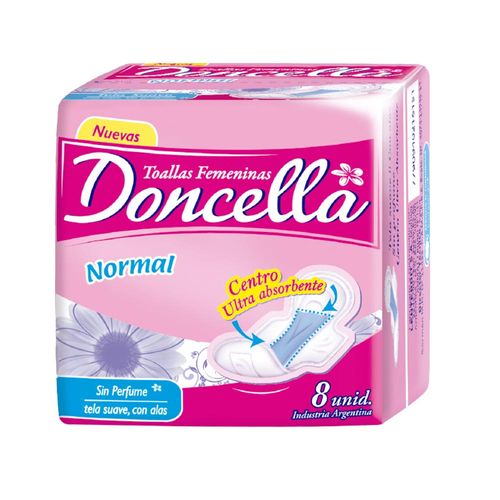 Toallas Femeninas Doncella Con Alas 8 U