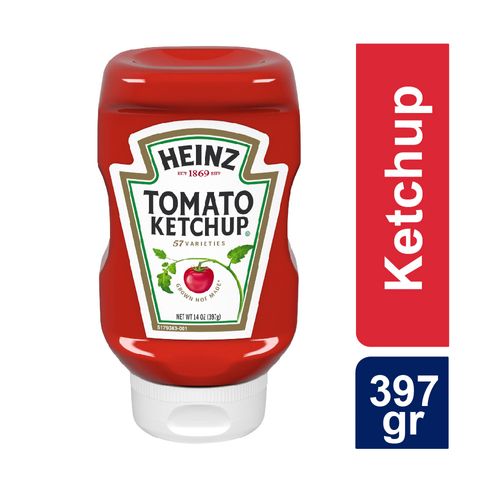 Aderezo Ketchup Heinz Rocket Up Side Down 397 Gr.