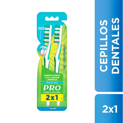 Cepillo Dental Oral-b Pro Doble Acción Profile 1000 2 Unidades