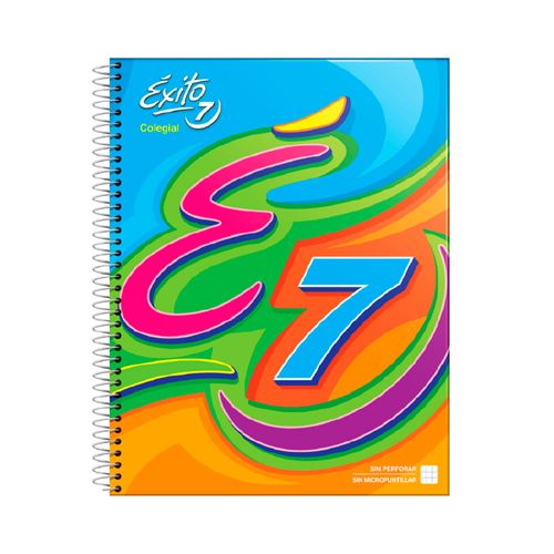 Cuaderno Cuadriculado Espiral Tapa Dura N°7 éxito 60 Hojas