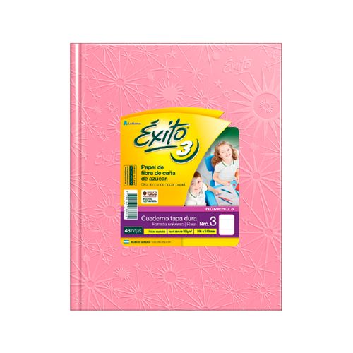 Cuaderno Rayado Rosa N°3 48 Hojas éxito