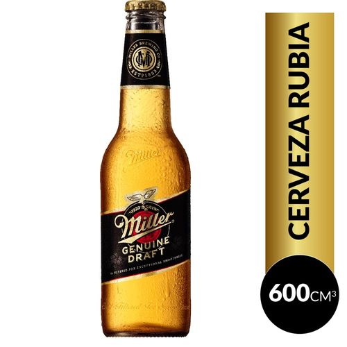 Cerveza Miller Genuine Draft 600cc
