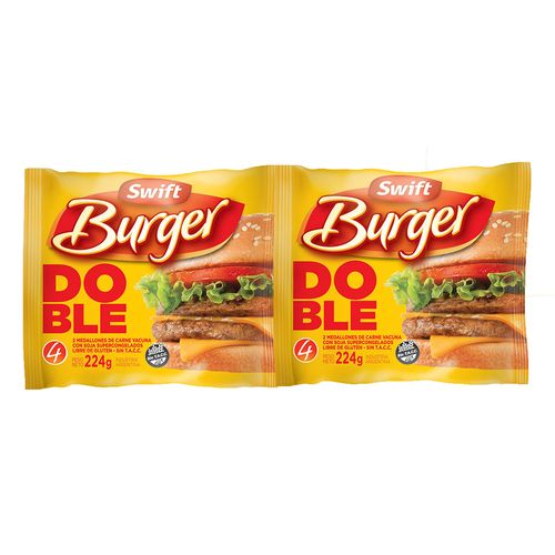 Medallon Doble Burguer Swift 4 U- 440 Gr