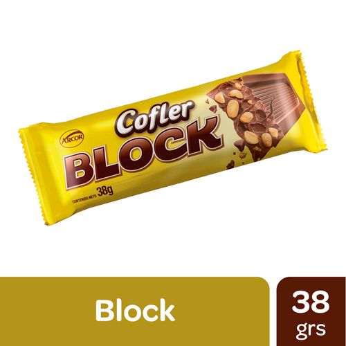 Chocolate Cofler Block Maní 38 Gr