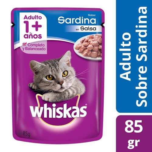 Alimento Para Gatos Whiskas Pasta Sardina 85 Gr