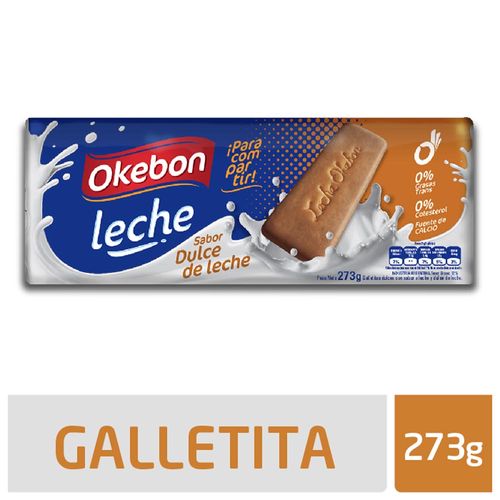 Galletitas Leche Con Dulce De Leche Okebon 273 Gr