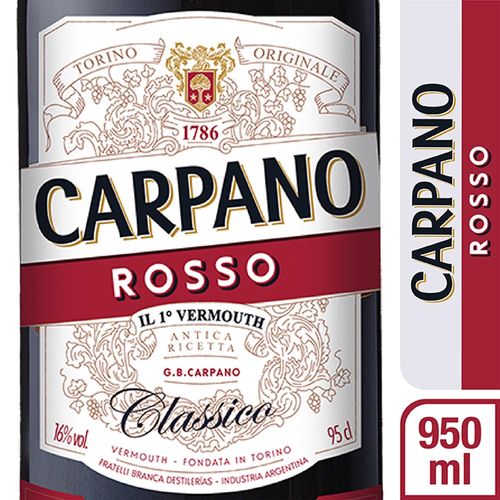 Vermouth Carpano Rosso 950 Ml