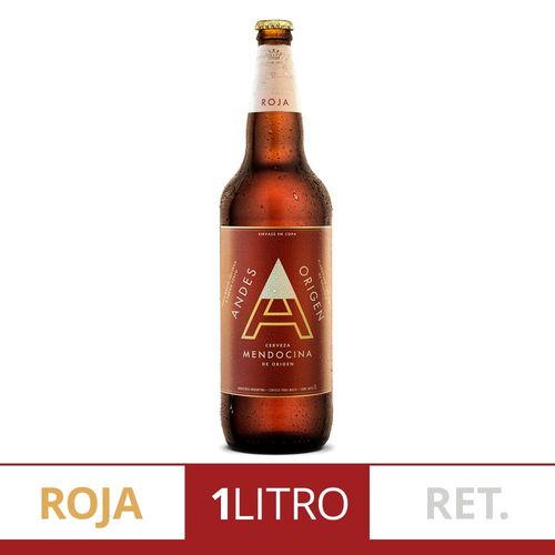 Cerveza Andes Origen Roja Botella Retornable 1ltx1