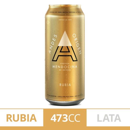 Cerveza Andes Rubia Lata 473cc