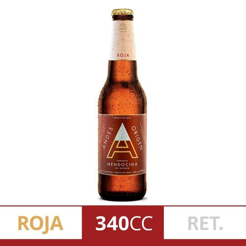 Cerveza Andes Origen Roja Botella Retornable 340mlx1