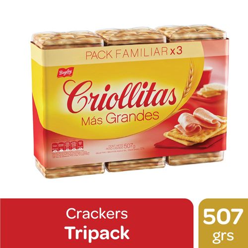 Galletitas De Agua Criollitas Más Grandes 507 Gr