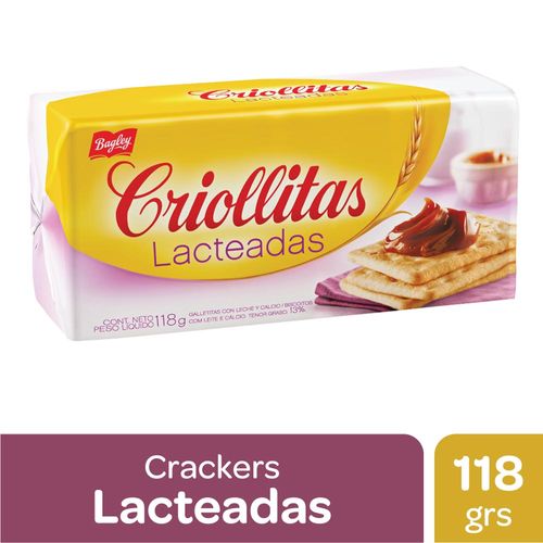 Galletitas De Agua Criollitas Lacteadas 118 Gr