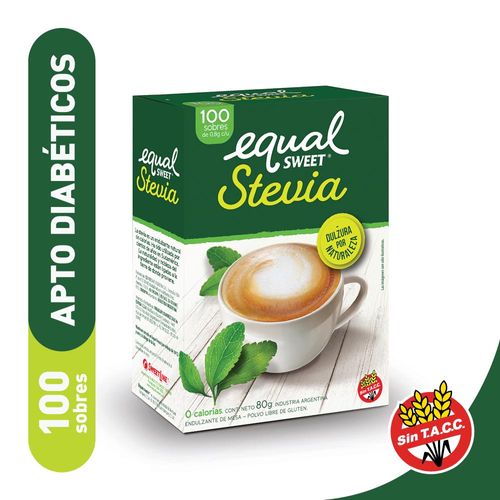 Edulcorante En Polvo Stevia Equal Sweet 80 Gr