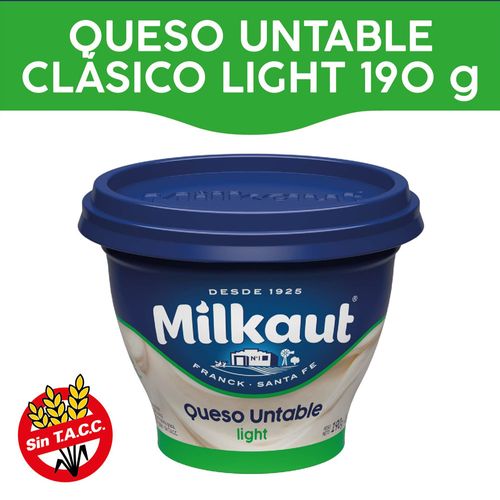 Queso Procesado Para Untar Light Milkaut 190 G