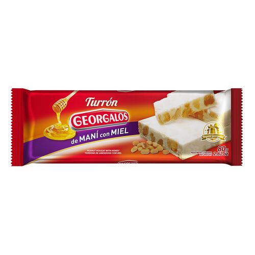 Turrón De Maní Con Miel Georgalos - 80 Gr