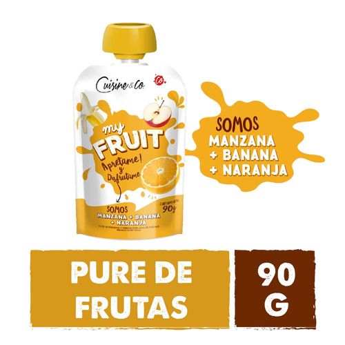 Pulpa De Fruta Manzana, Naranja Y Banana Cuisine & Co 90 Gr