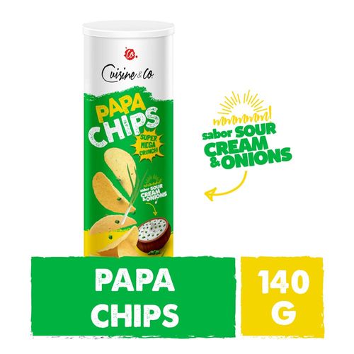 Papas Chips Crema Y Cebolla Cuisine-co 140 Gr