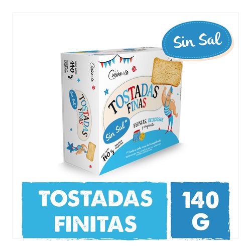 Tostadas Finitas Sin Sal Cuisine And Co. 140 Gr